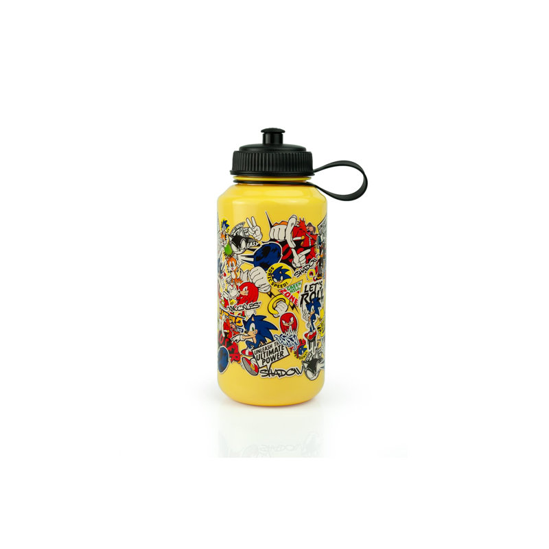 Grande bouteille d'eau en plastique Sonic The Hedgehog | Contient 32 onces