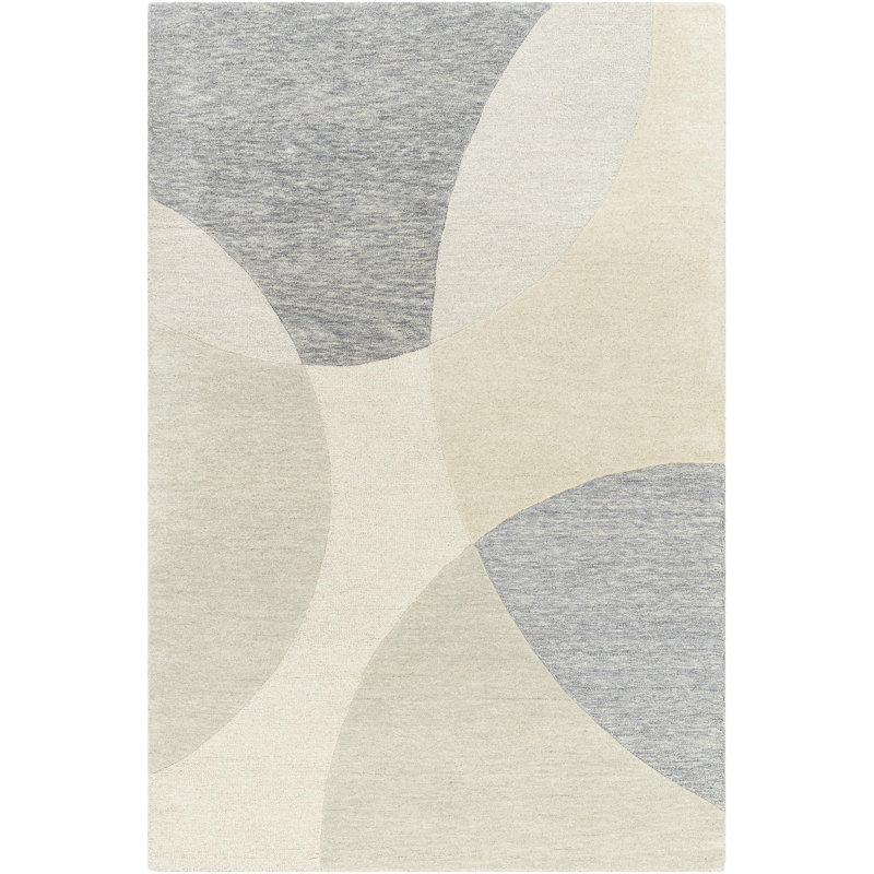 Malaiyah Wool Geometric Indoor Rug, Rectangle 6' x 9'