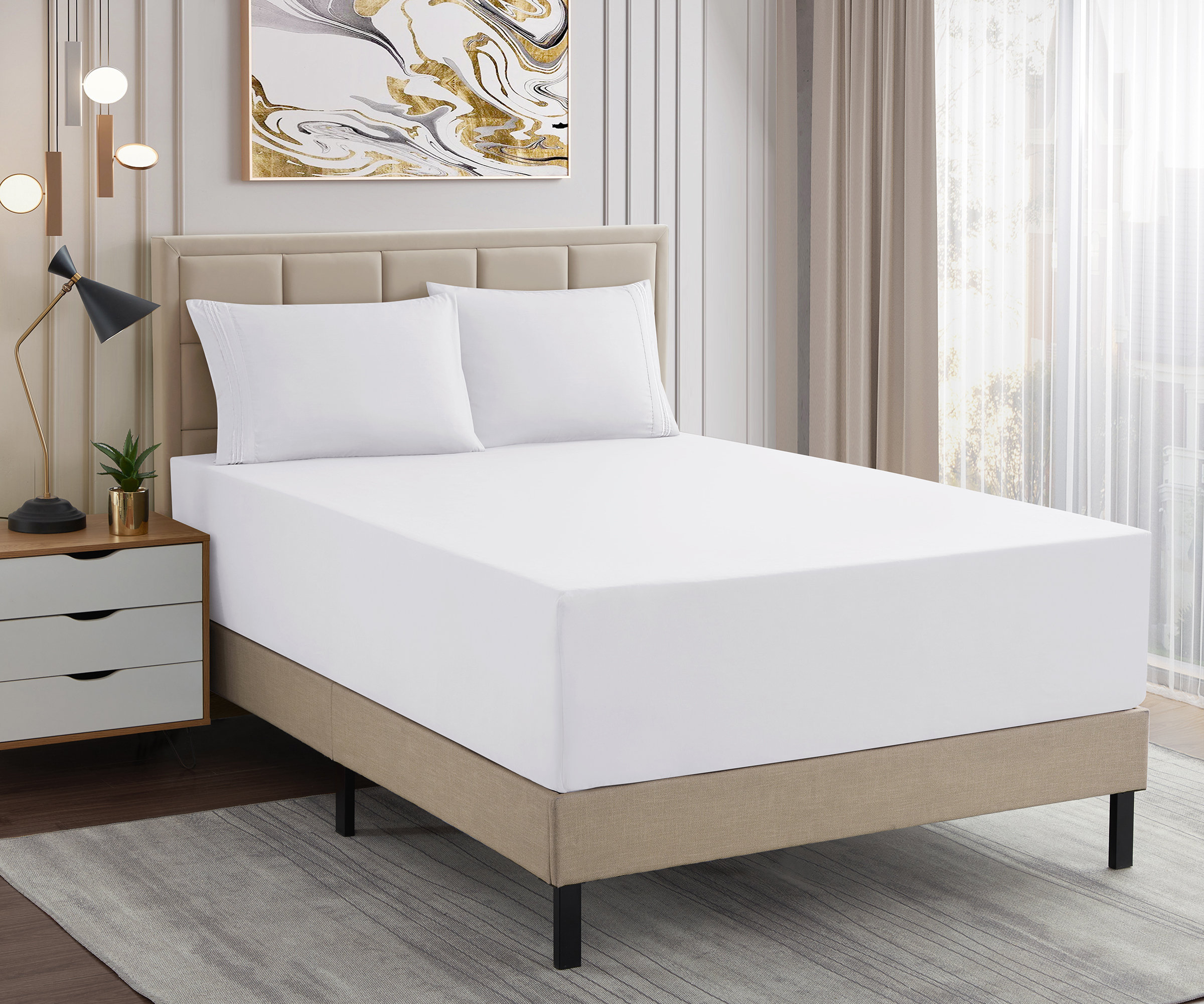 Sweet Home Collection 18-24" Extra Deep Pocket Ultra Soft Microfiber Solid Sheet Set & Reviews | Wayfair