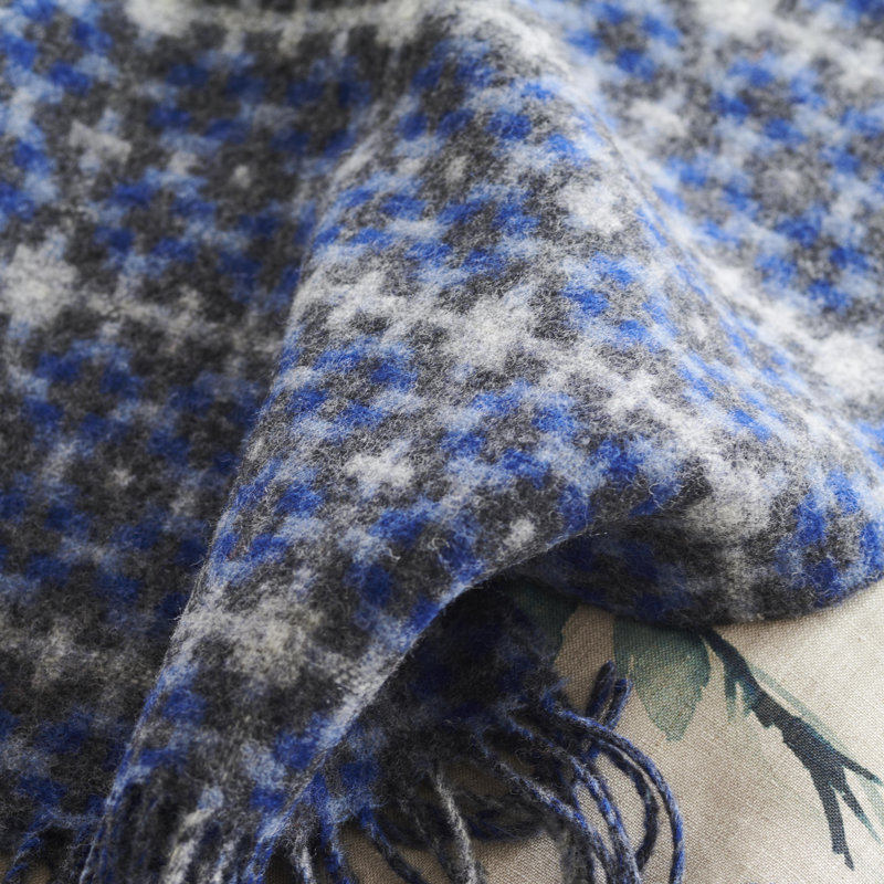 Pembroke Woven Throw, Cobalt
