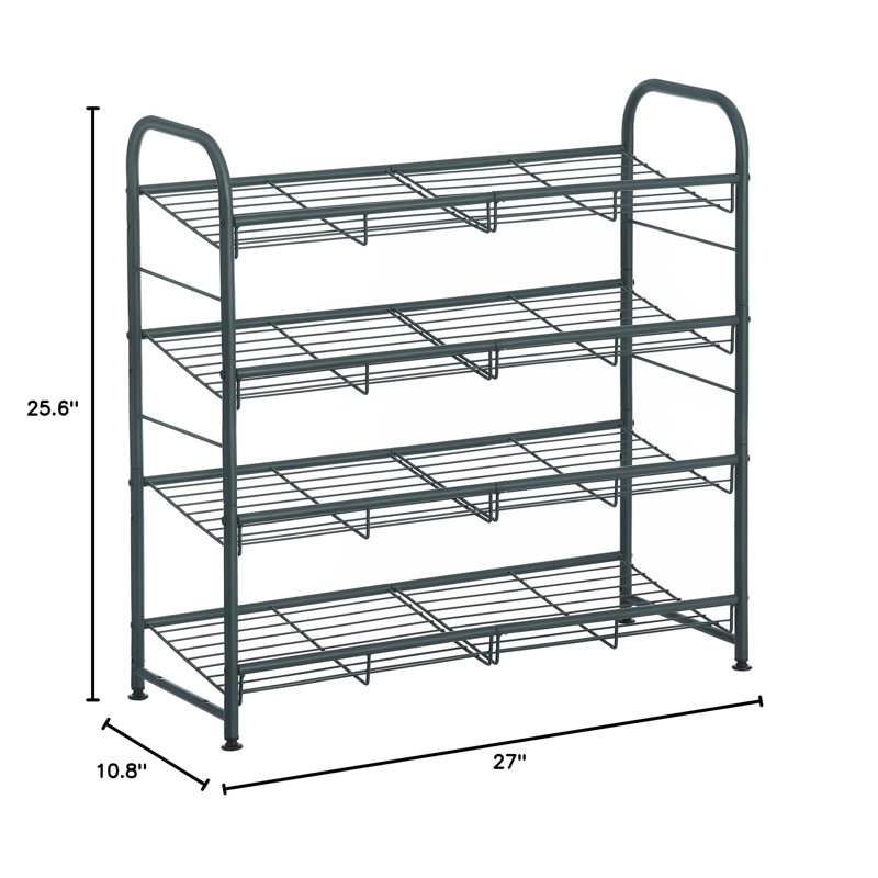 12 - Pair Shoe Rack, Gray