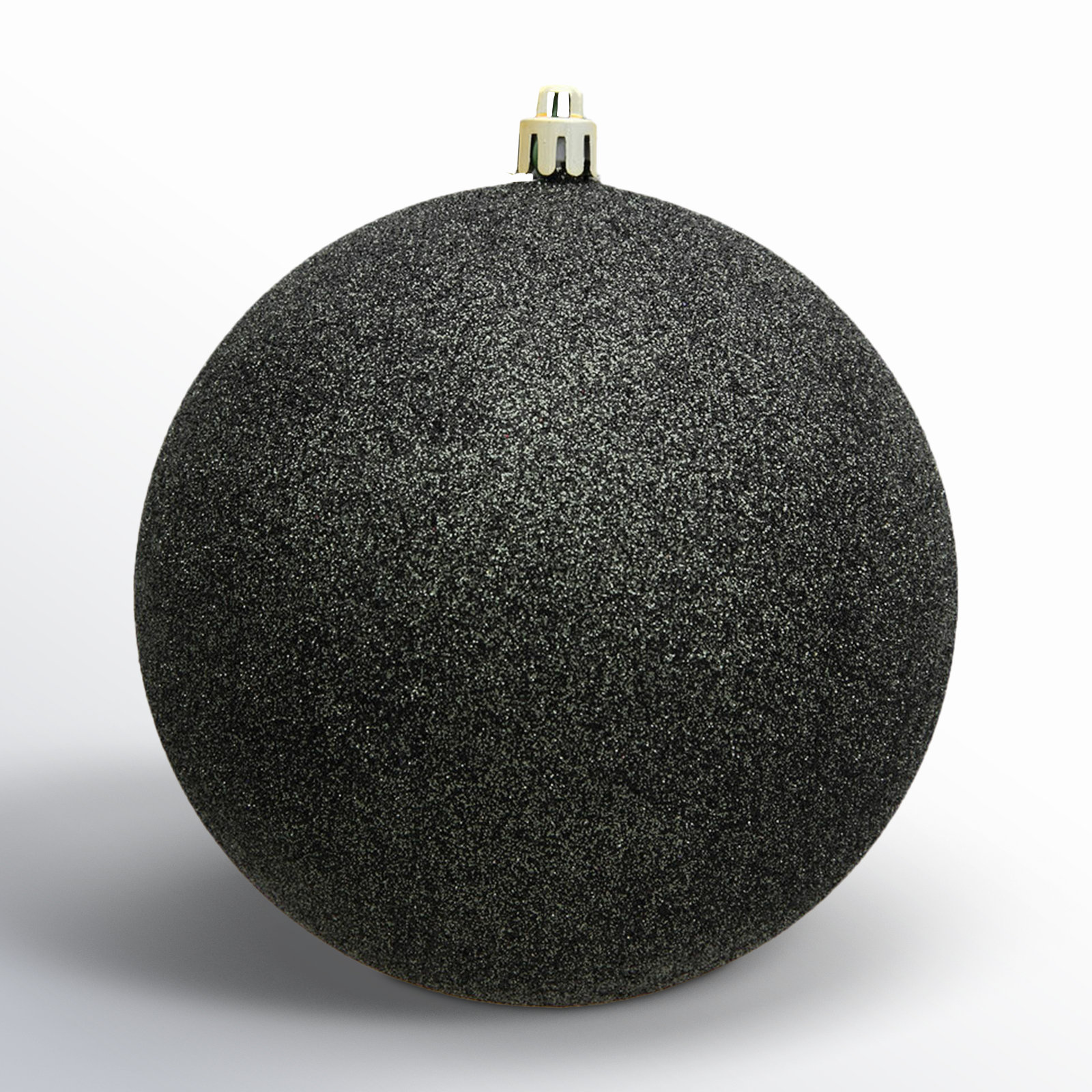 Holiday Décor Ball Ornament, 3" H x 3" W x 3" D, Gunmetal