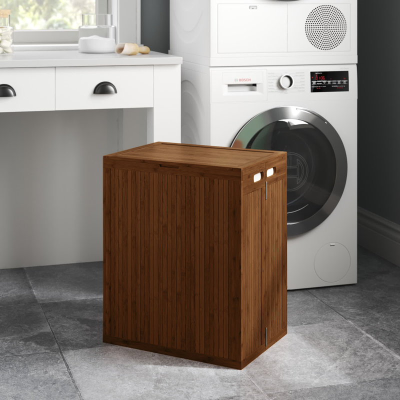 Laundry Hamper with Handles, Caramel