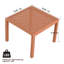 Ensemble de chaises d'appoint modernes 2 pièces avec table basse - ensemble de canapé à structure en acier et en polypropylène abricot, sièges rembourrés pour le salon, le salon et le balcon (2 chaises + 1 table)-150007569