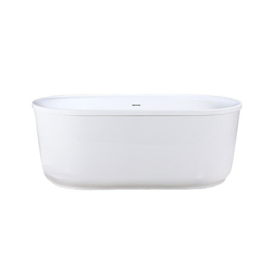 60" x 33" Freestanding Acrylic Bathtub with Faucet