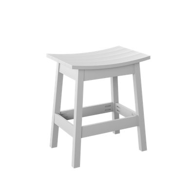  Tabouret de selle "comptoir" blanc