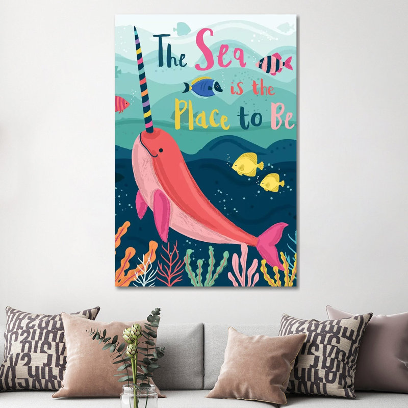 Coastal Nautical Under The Sea I 1 Piece Wrapped Canvas Wall Art, 152.5 cm H x 101.5 cm W