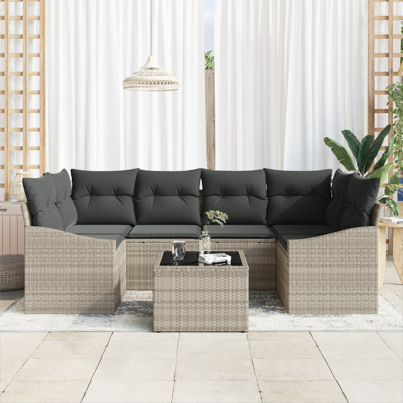 234cm Wide Patio Sofa with Cushions