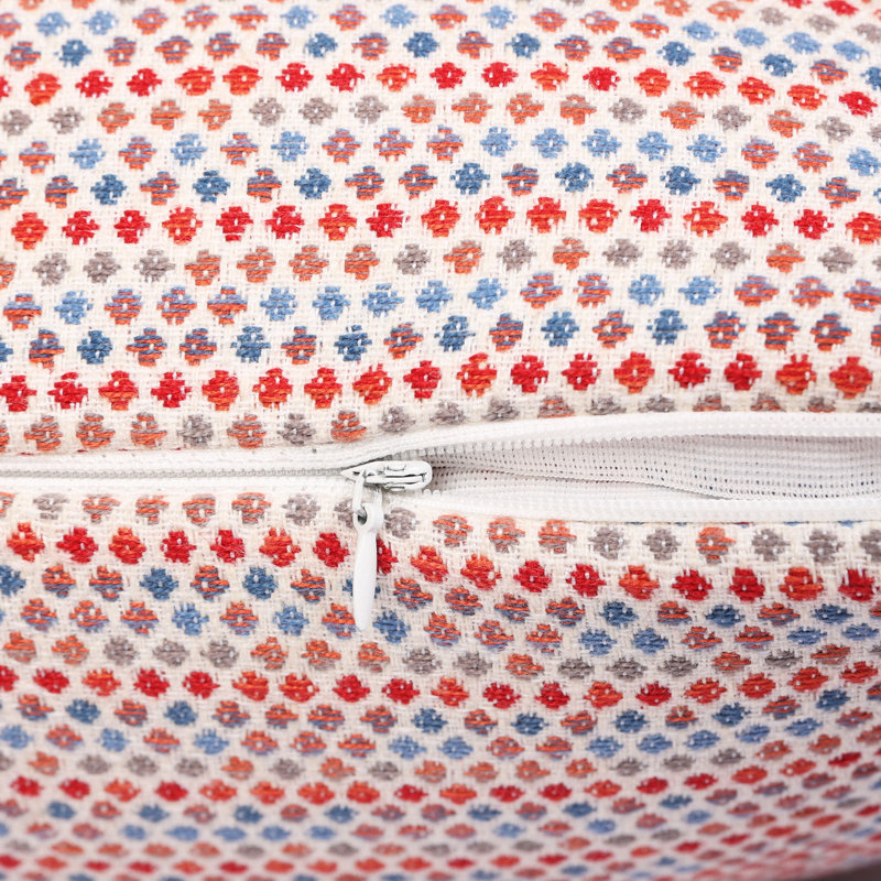 Housse de coussin en jacquard Olga (ensemble de 2), Corail Olga