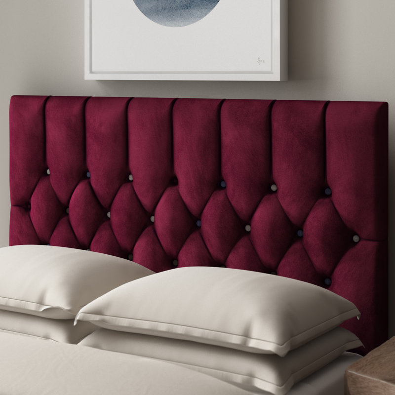 Linda Upholstered Headboard, Single (3'), Berry