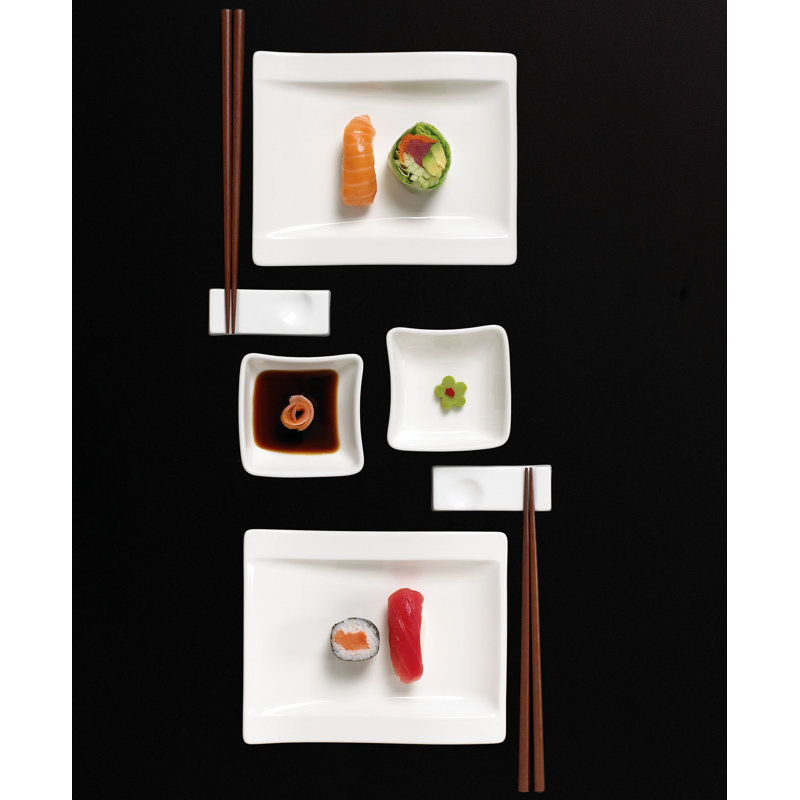 Villeroy & Boch New Wave Sushi 8 Piece Dinnerware Set, Service for 2
