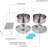 Stackable Steamer Insert Pans- Instant Pot Accessories 6 Qt-2 Silicone handle & Interchangeable Lids