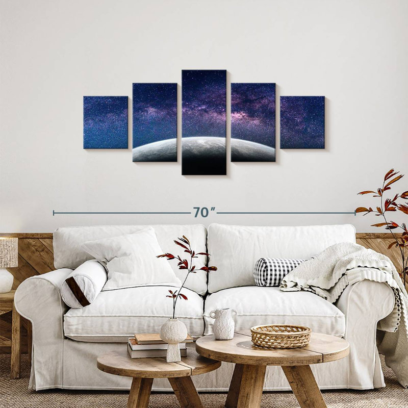 La Terre et la Voie Lactée, H 24 po x l 55 po