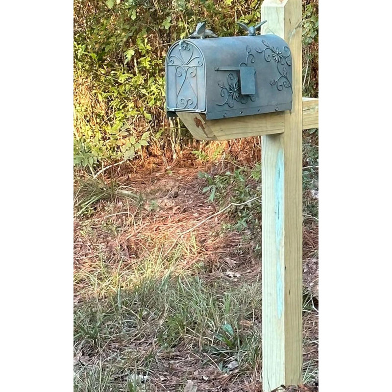 Heavy Duty Galvanized Steel Mailbox Post Rural Mail Box Postal Storage Box With Bird Decoration Vintage