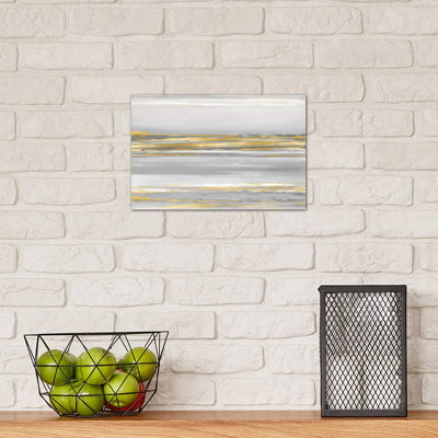Subtle Reflections With Grey by Allie Corbin - Wrapped Canvas Print