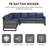 Ingvald Wicker 11 - Person Patio Conversation Set with Cushions-589338973