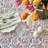 Round Tablecloth - Pink and Green Floral pattern-108347023