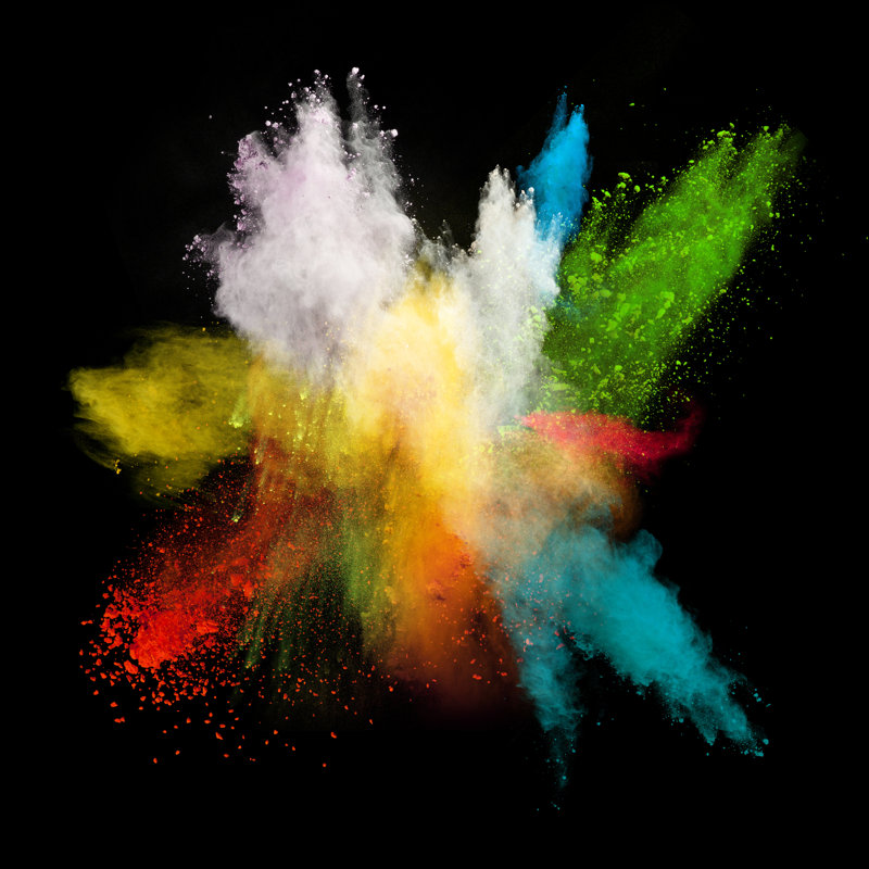 Colorful Powder - Wrapped Canvas Print, 122cm H x 122cm W x 3.8cm D