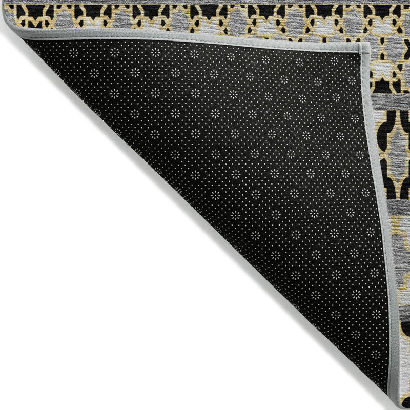 Machine Washable Indoor/Outdoor Juli ACN726 Charcoal, Rectangle 8 pi x 10 pi