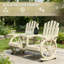 Banc de jardin en bois à haut dossier et banc de patio 2 places