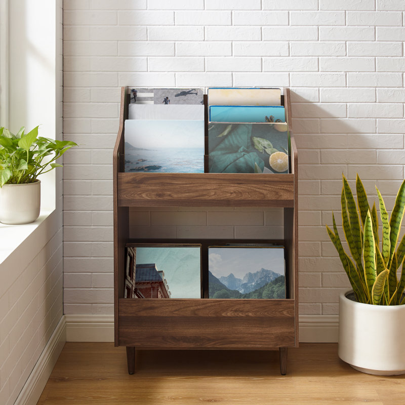 Liam 45.25'' H Media Shelves, Walnut