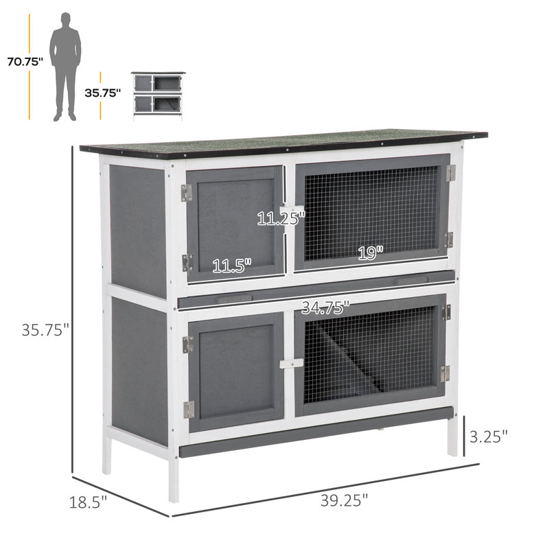 Cage pour petits animaux Briony, Gris