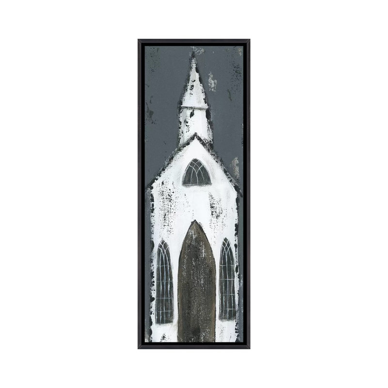 Grande chapelle blanche par Ashley Bradley-reproduction d’art sur toile, H 48 po x l 16 po x P 1,5 po