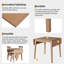Ensemble de table de salle à manger 3 pièces exquis pour des espaces de salle à manger harmonieux, parfait pour les rassemblements formels et décontractés