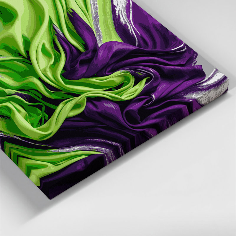 «Abstract Color Field 53», art mural sur toile mauve, H 16 po x l 16 po