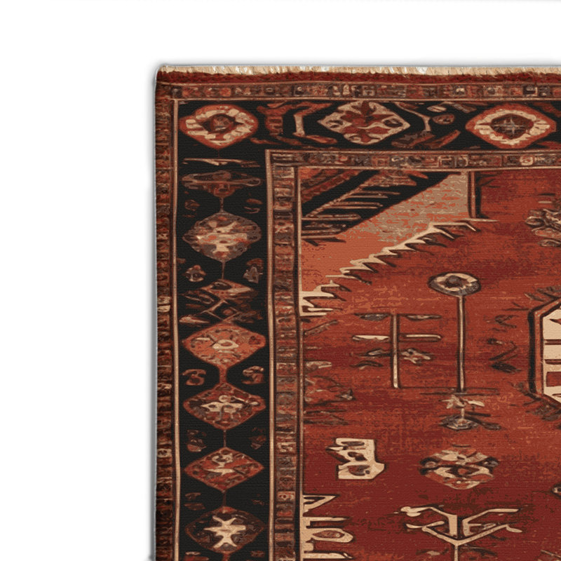 Tapis d'intérieur et d'extérieur brun Persian, Rectangulaire 2 pi x 3 pi