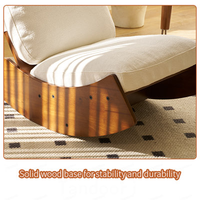 Chaise berçante confortable, fauteuil oscillant rembourré de haute qualité, structure en bois massif, parfaite pour une chaise d'appoint