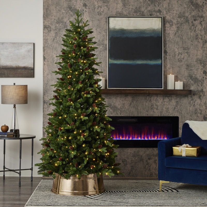 Sapin artificiel Canyon Ranch, 620 lumières DEL blanc chaud pré-éclairées, 2264 pointes en PE / PVC, 108"