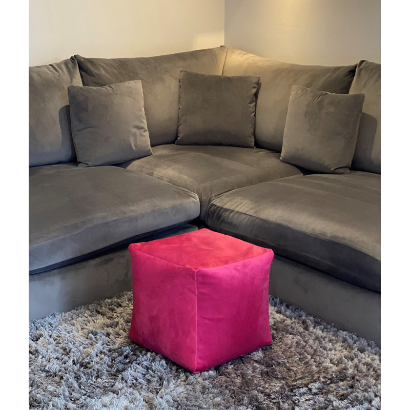 Velvet Refillable Classic Bean Bag, Magenta