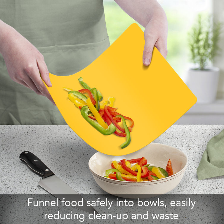 Cut N' Funnel Multi-Color Flexible Plastic Cutting Board Mats 4 Pack 15 by  11.5