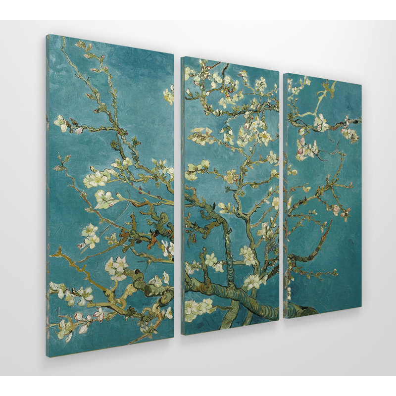 Almond Blossom - reproduction d'art sur toile tendue, H 32 po x l 48 po x P 1,5 po