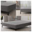 Sommier simple BedTech Knock Down, base de lit plateforme robuste en métal et en tissu gris avec assemblage facile, aucun sommier-2000935665