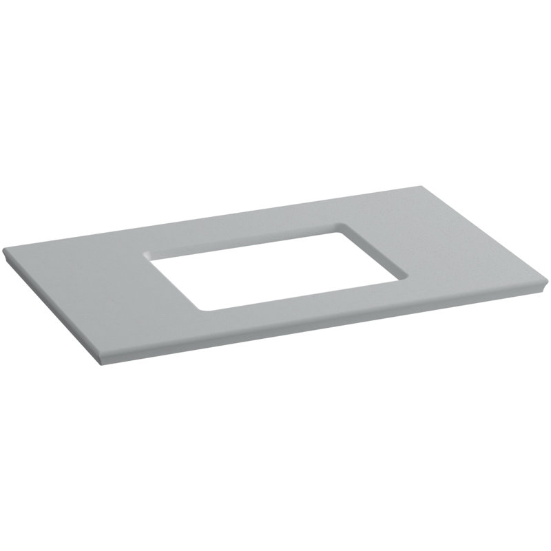 Plateau de meuble-lavabo simple SolidExpressions® 37 po, Expressions gris glacé