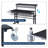 Techni Mobili Adjustable Metal Base Computer Desk-111986960