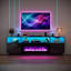Meuble télé 80 po avec foyer électrique 40 po et lumières DEL-1231733844