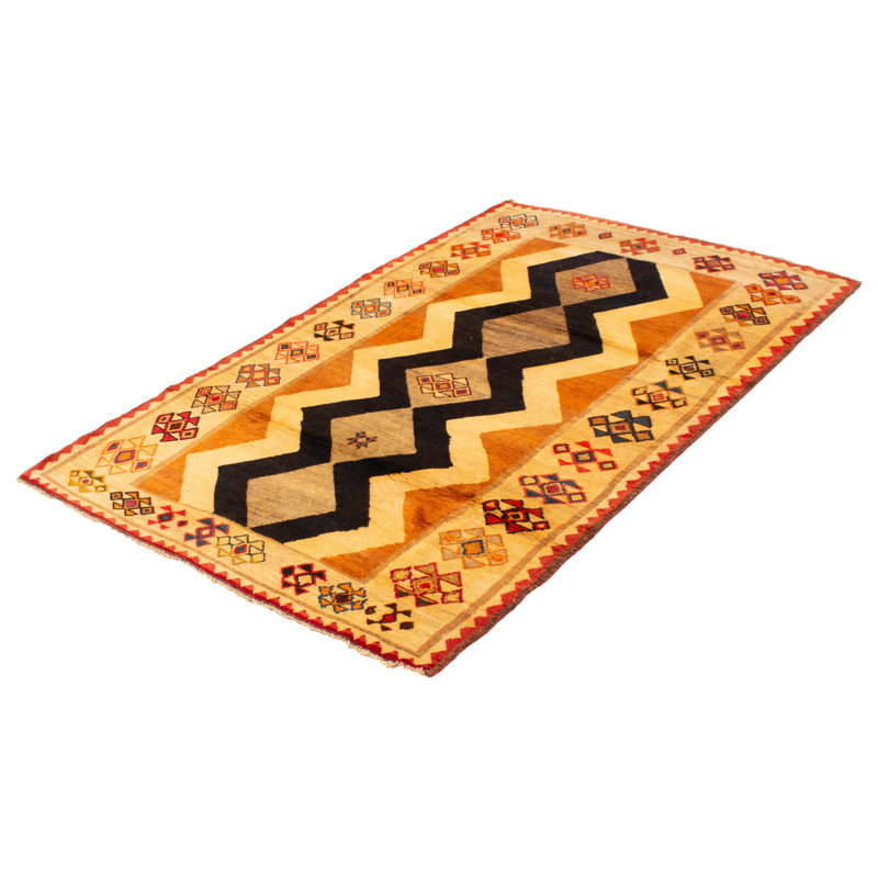 Tapis crème Helbe Gabbeh 5 pi 4 po x 8 pi 5 po