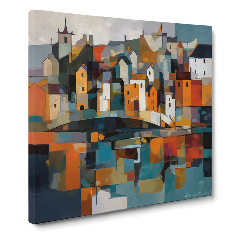 City Of Galway Cubism - Print, 50cm H x 50cm W x 3cm D