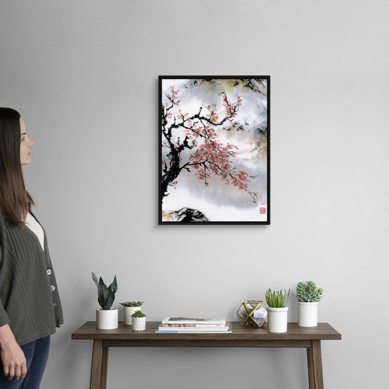 Art mural sur toile, Toile avec cadre noir, H 24 po x l 18 po x P 1,75 po