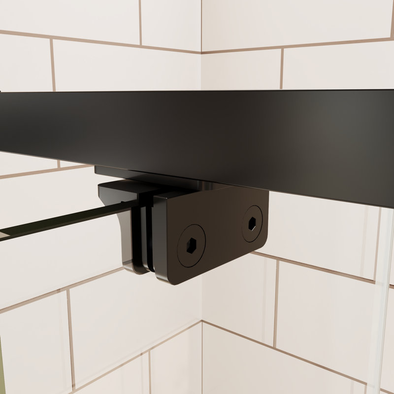 privdr 56"-60"W X 71" H Pivot Swing Framed Shower Door Width Adjustment without Cutting dwith 1/4" Tempered Clear Glass