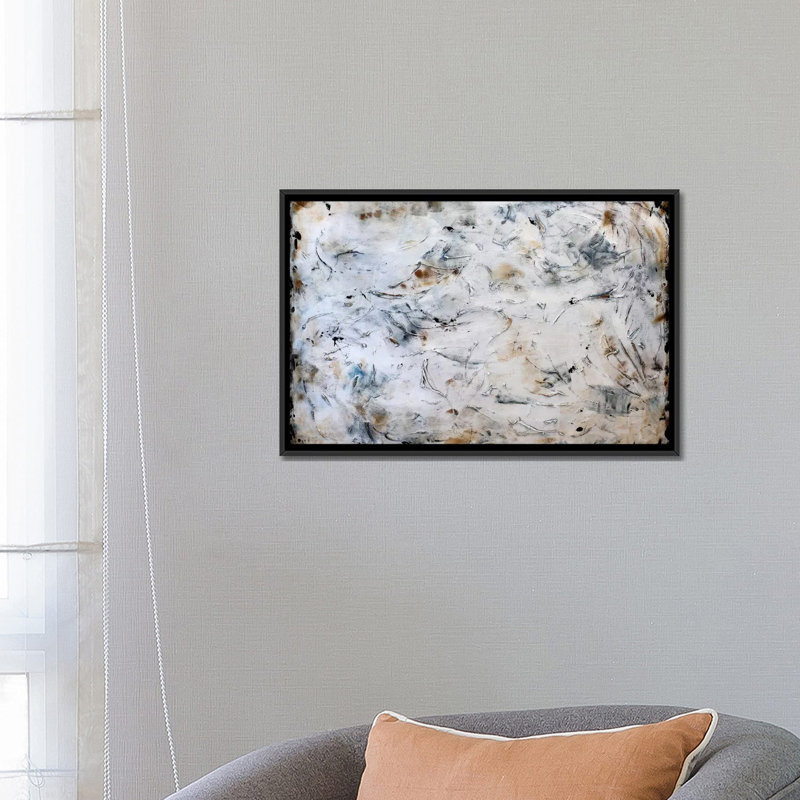 « rouillée abstract », reproduction sur toile, H 18 po x l 26 po x P 1,5 po, Toile avec cadre noir, Pas de tapis
