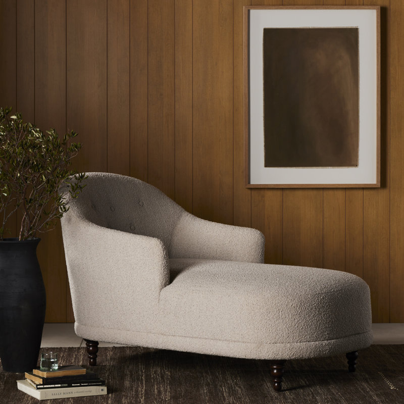 Chaise longue Bernay Denson, 95% polyester / 5% acrylique Knoll sable