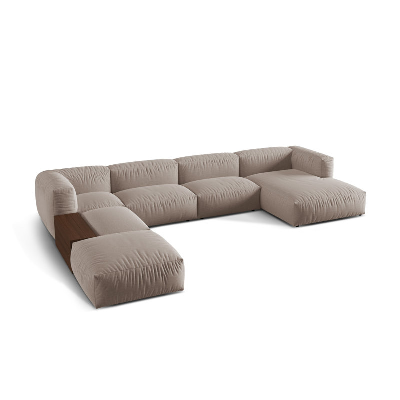 Carce 5 Seater Corner Sofa , Dark Beige