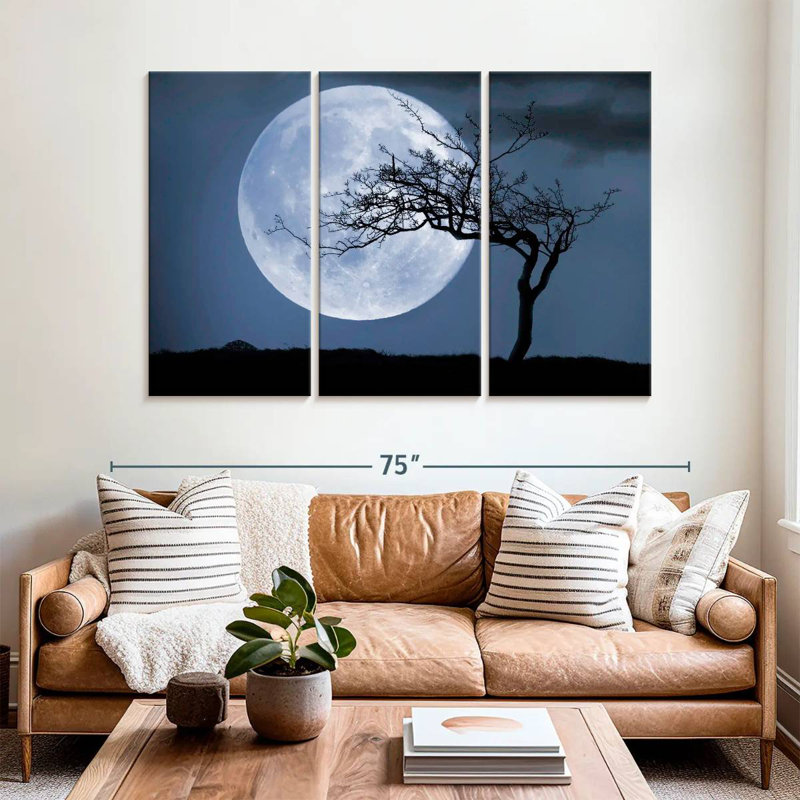 Oberle Moon And Tree, 32" H x 50" W
