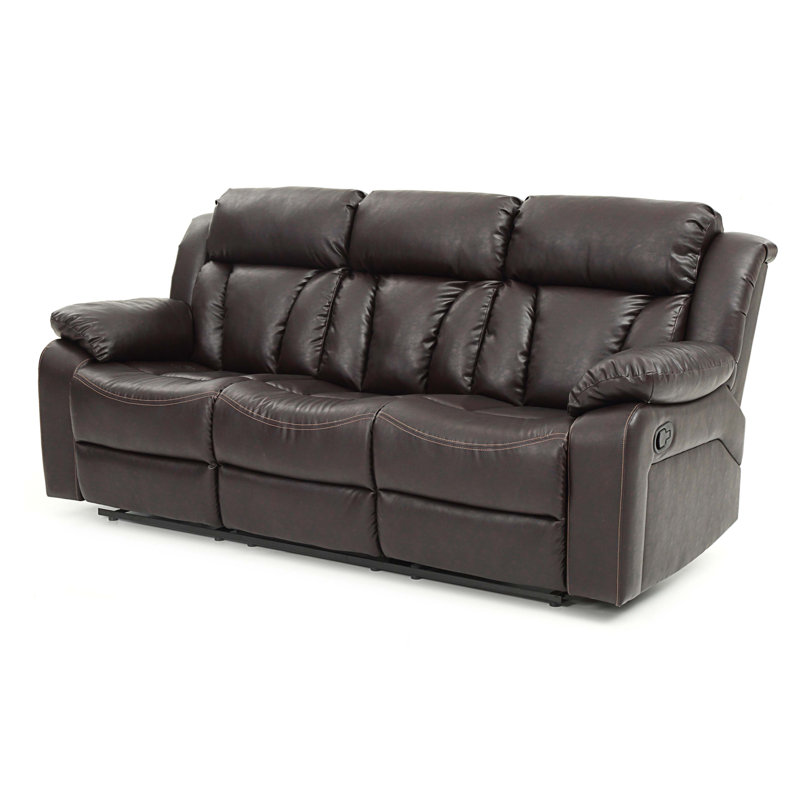Fauteuil inclinable en cuir Kamarr, Similicuir brun foncé