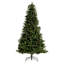 Arbre de Noël vert pré-éclairé avec lumières DEL multicolores et base en métal-69886814