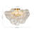 3-Light Dimmable Ribbed Glass Semi Flush Mount-1581423547